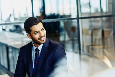 A man in an office