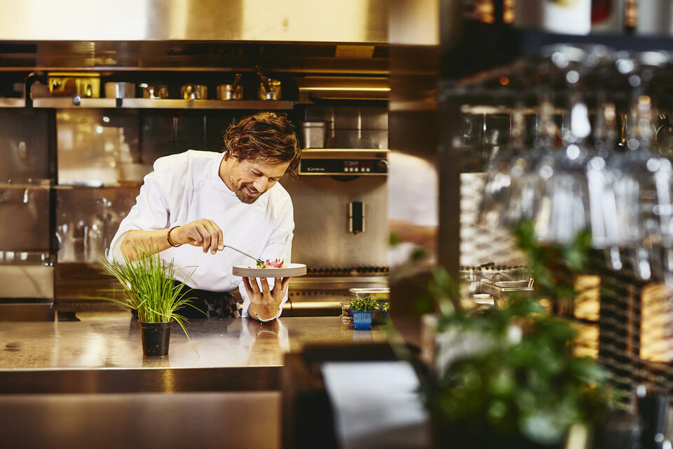 Cocinero sonriente